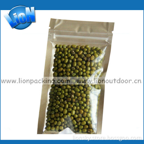 Transparent Window Ziplock Stand up Kraft Paper Bag